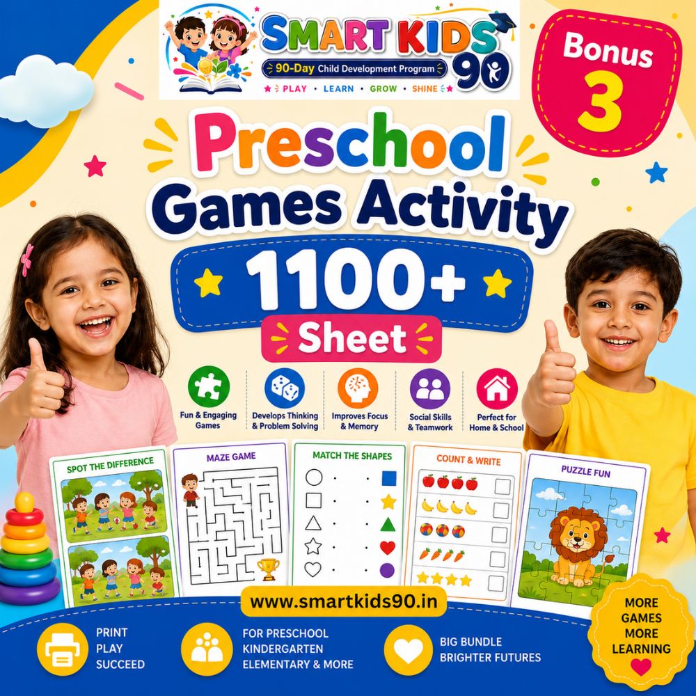 Preschool Games Activity 1100+ Sheet
